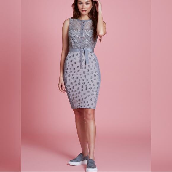 NEW Anthropologie Byron Lars Beguile Lace Sheath Dress Gisella Embroidered Sz 22 - Picture 5 of 13